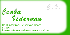 csaba viderman business card